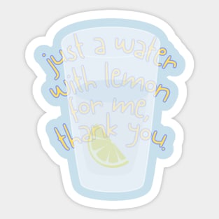 Funny Lemon Water Sticker